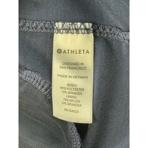 Athleta Momentum Long Sleeve Top Half Zip Ruched Running Navy Blue S - Picture 7 of 8